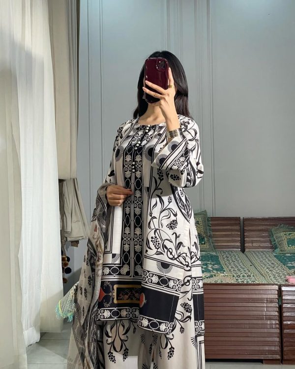 Lawn Printed Dress for Women's